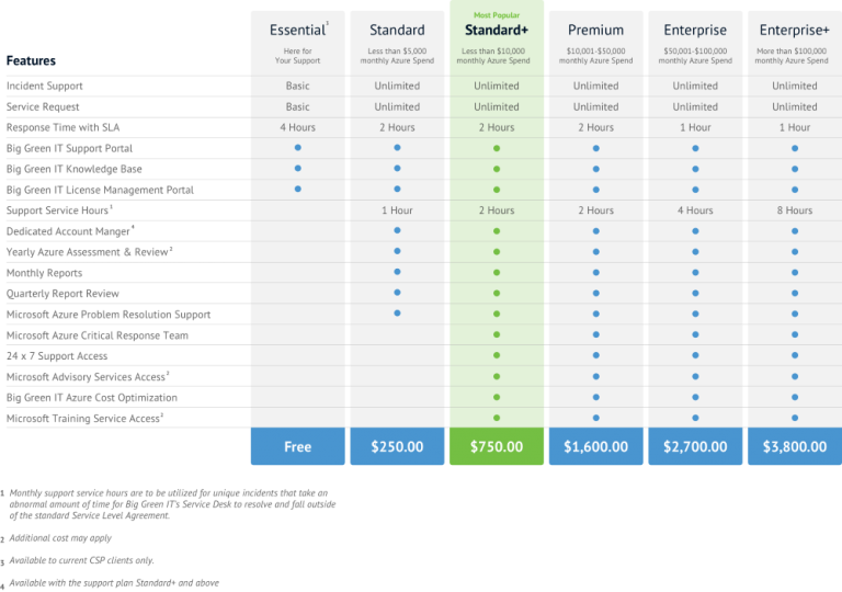 Microsoft Azure Support – Big Green IT